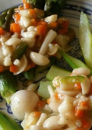 Foto resep Asparagus mushroom sauce