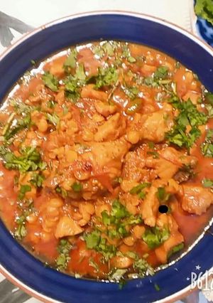 A picture of Chana daal with chicken.