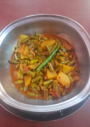 আলু বিন্সের তরকারি (aloo beanser tarkari recipe in Bengali) রেসিপির প্রধান ছবি