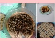 Una foto de tarta de manzana con blueberry