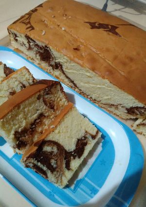 Foto resep Marmer Cake All In One (lembut, anti gagal)
