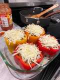 Almuerzo-Cena: Chiles-pimientos rellenos