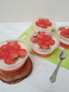 Foto resep Puding Strawberry