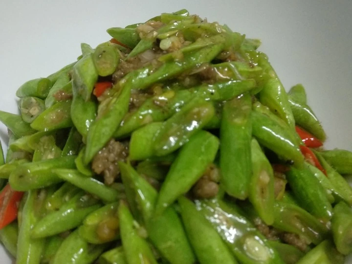 Langkah Mudah untuk Membikin Resep  Tumis buncis daging cincang yang Lezat Sekali, Lezat
