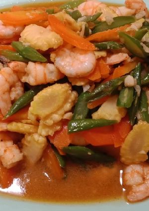 Foto resep Udang tumis sayuran