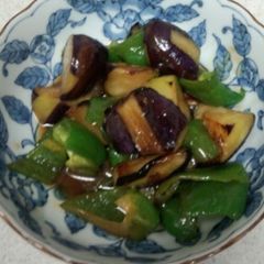 Eggplant & Green Pepper with Sweet Miso A picture of Eggplant & Green Pepper with Sweet Miso.