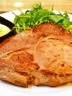 A picture of Ham Steak With Honey Mustard Sauce.