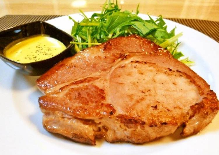 Ham Steak With Honey Mustard Sauce