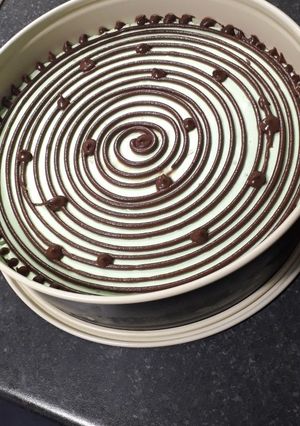 Φωτογραφία της συνταγής Cheese cake Μέντα (κρύα παρασκευή)