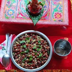 A picture of Chana Sundal: When Laddoos Rest, "Sundal" Takes the Stage.