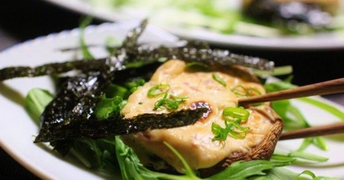 Baked JapaneseStyle Shiitake Mushrooms and Cream Cheese Recipe by