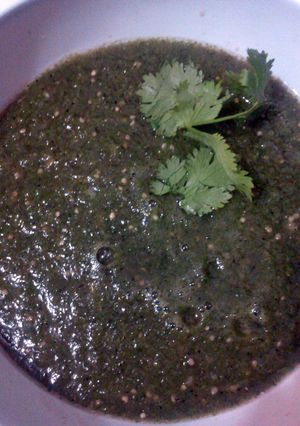 A picture of salsa verde casero style.