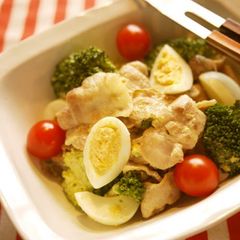 A picture of With Pork A Side Dish Treat Deli Salad.
