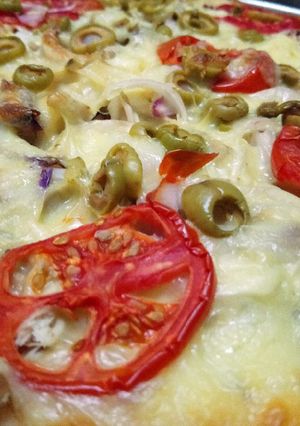 صورة لوصفة بيتزا 🍕