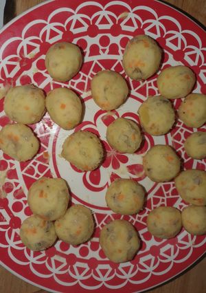 Hình của món Khoai lang viên chiên.