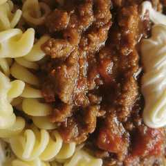 Una foto de Fideos con salsa de carne de soja