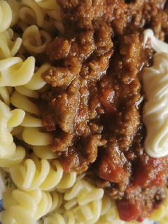 Una foto de Fideos con salsa de carne de soja