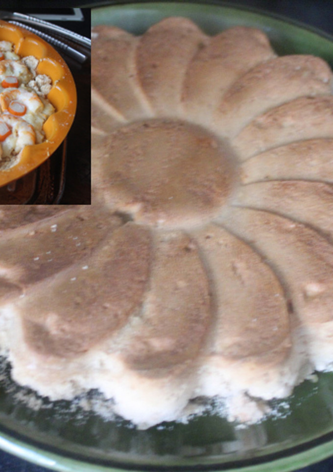 Una foto de Torta de gambas y surimi