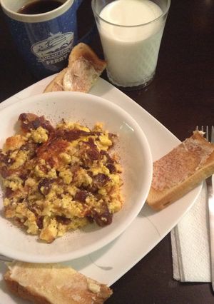 A picture of Sausage Egg And Double Cheese Breakfast Bowl.