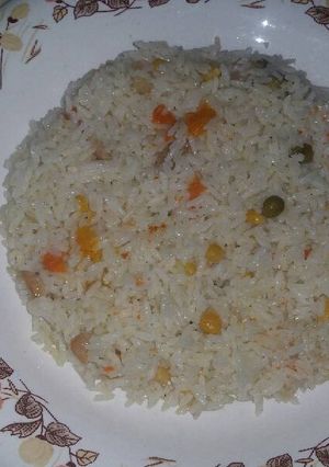 Una foto de Arroz con vegetales 