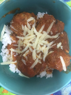 Una foto de Albóndigas de carne con arroz