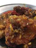 Fried chicken with sweet sour garlic sauce