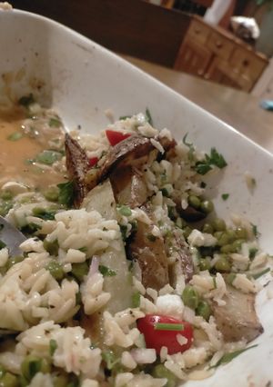A picture of Chicken Vesuvio.