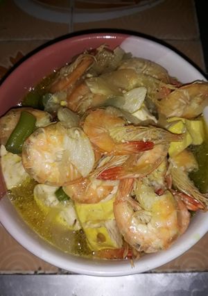 Foto resep Udang kuah tahu buncis