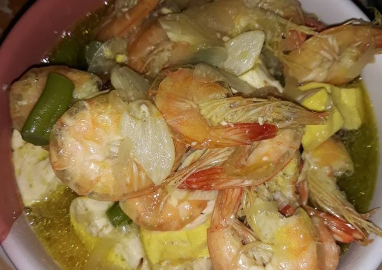 Udang kuah tahu buncis