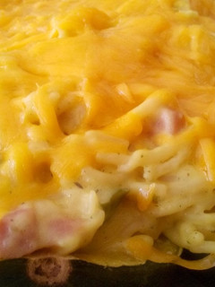 A picture of Stuffed Gem squash.