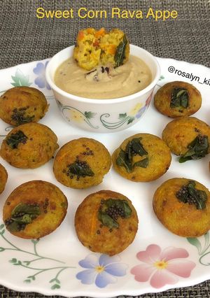 A picture of Sweet Corn Rava Appe.