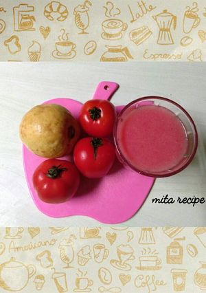 Foto resep Jus jambu biji merah (guava) mix tomat