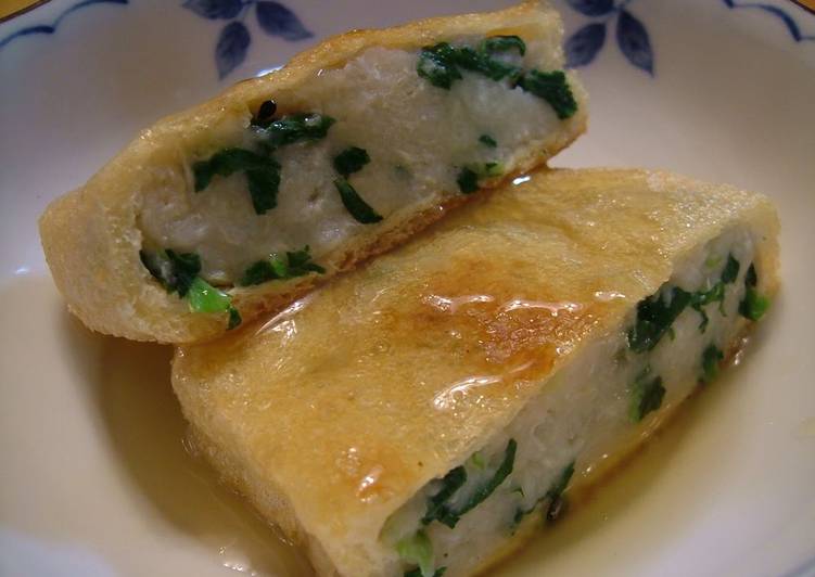 Recipe of Speedy Macrobiotic Fried Usu-age with Taro Potato