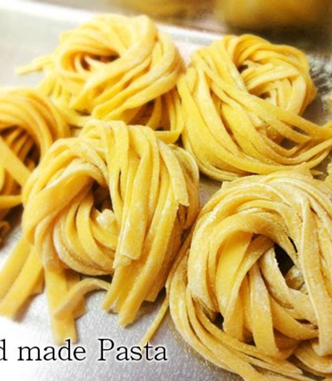 A picture of Handmade Fresh Pasta with Leftover Egg Yolks (in a bread maker).