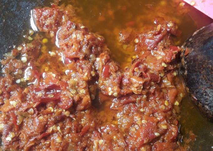 Resep 130. Sambal geprek yang Bisa Manjain Lidah