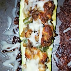 A picture of Zucchini Boats.