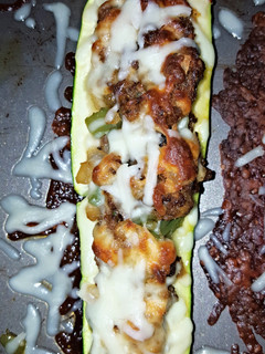 A picture of Zucchini Boats.