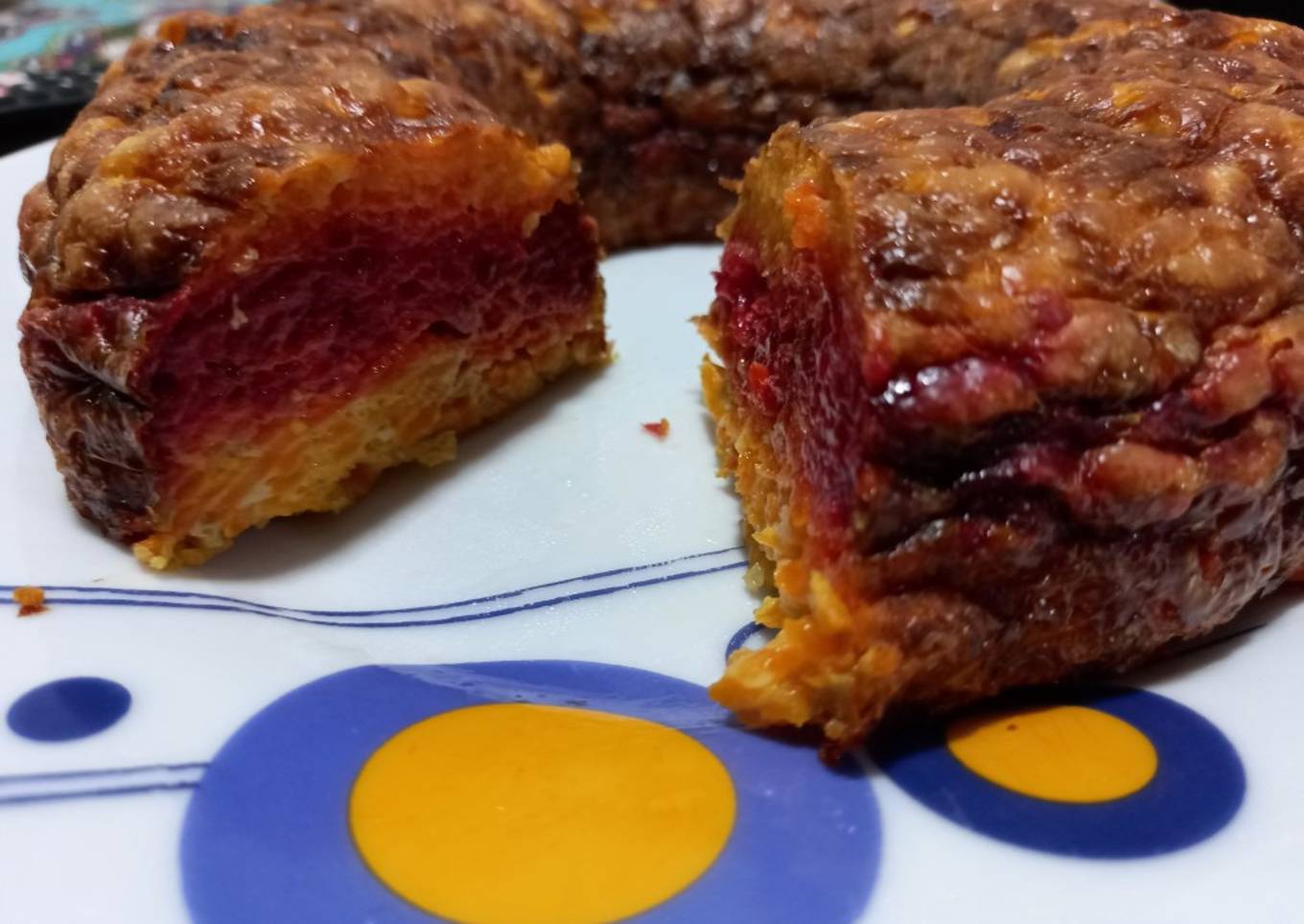 Budín salado de colores