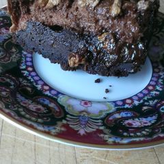 Dairy Free Chocolate-Peanut Butter Fudge Pie A picture of Dairy Free Chocolate-Peanut Butter Fudge Pie.