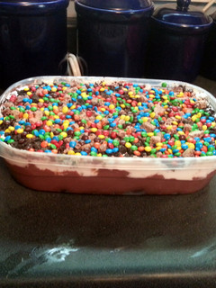 A picture of brownies truffle chocolate overload.