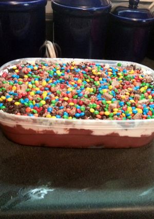 A picture of brownies truffle chocolate overload.