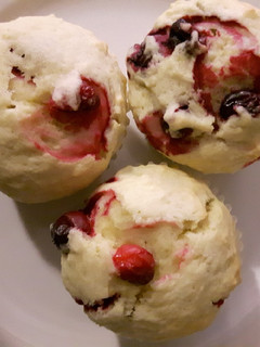 A picture of Cranberry Almond Muffins.