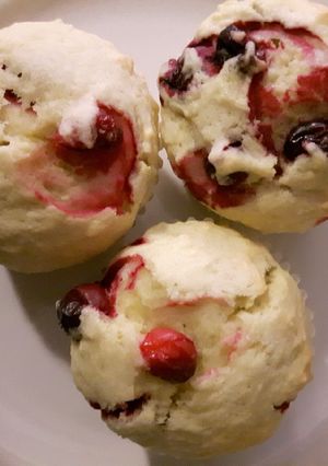 A picture of Cranberry Almond Muffins.