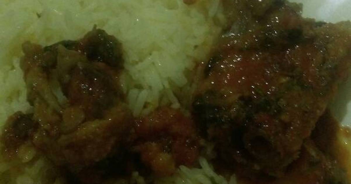 Rice and chicken wet fry Recipe by Judy .memo Cookpad