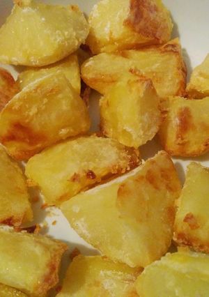A picture of No Compromise Healthier Roast Potatoes.