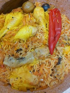 صورة لوصفة كبسه دجاج