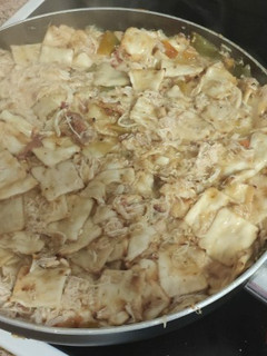 Una foto de Gazpachos manchegos de pollo y jamón