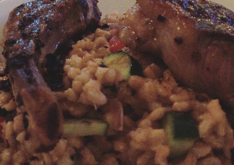 Easiest Way to Make Any-night-of-the-week Lamp chop over Farro