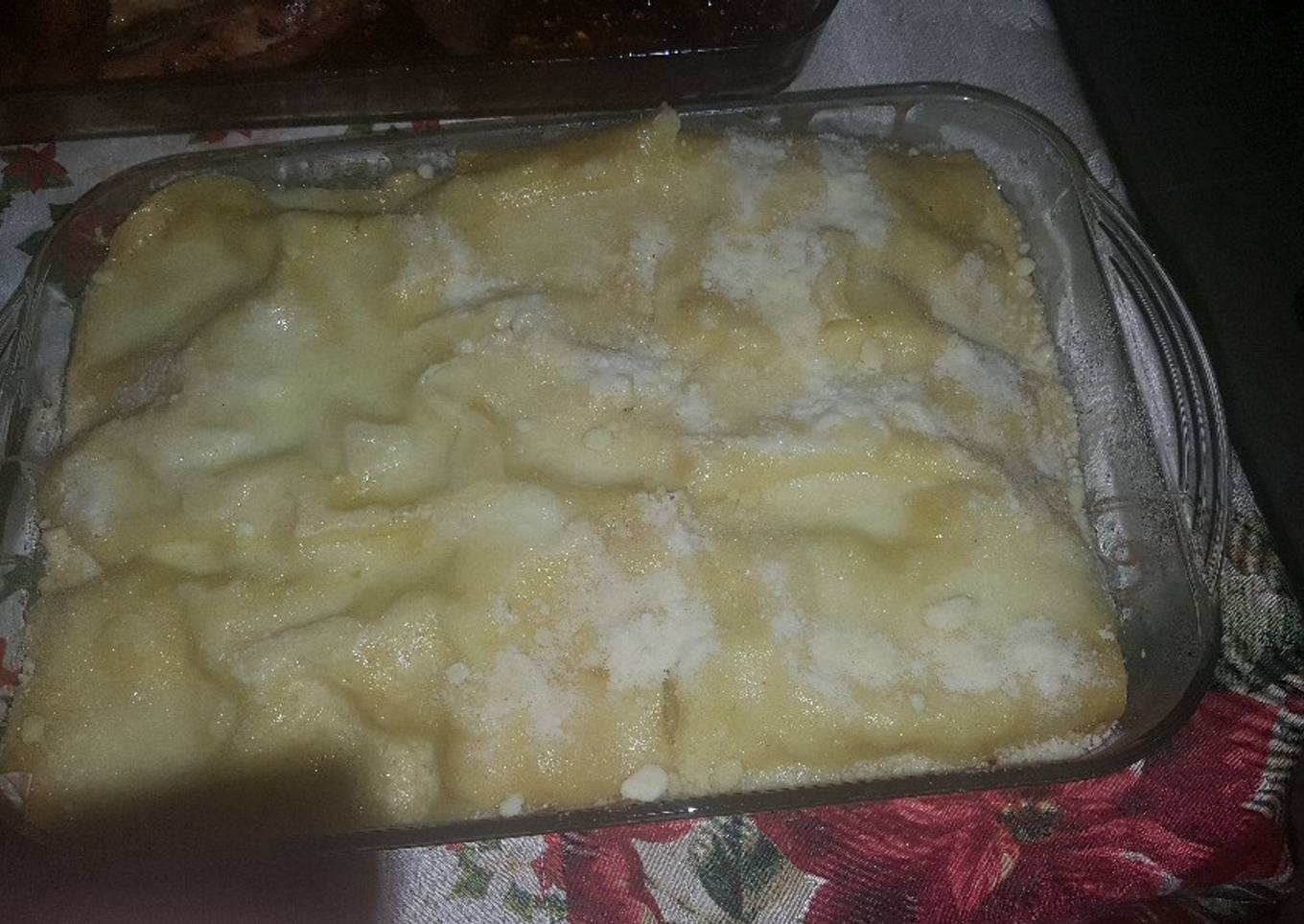 Lasaña de pollo y queso