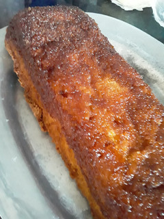 Una foto de Budín de manzana acaramelado